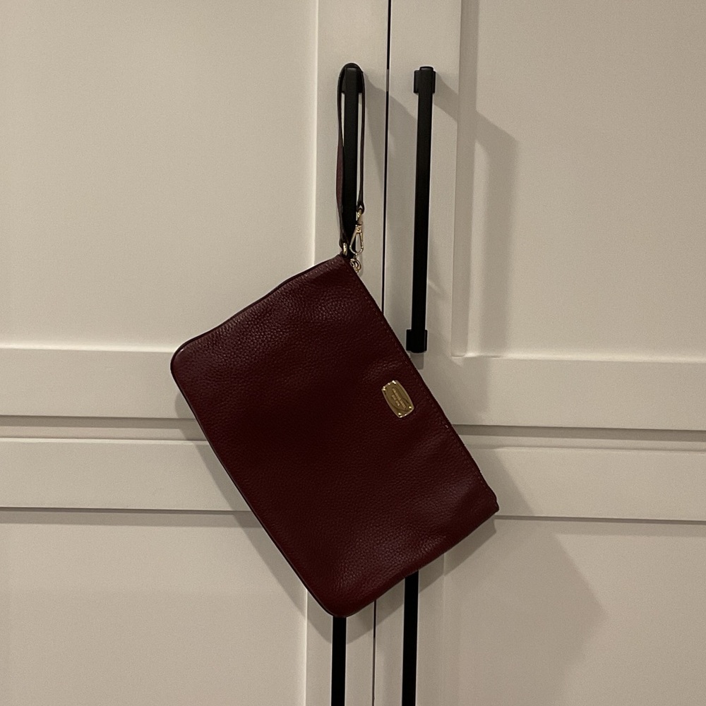 Michael Kors Maroon Wristlet